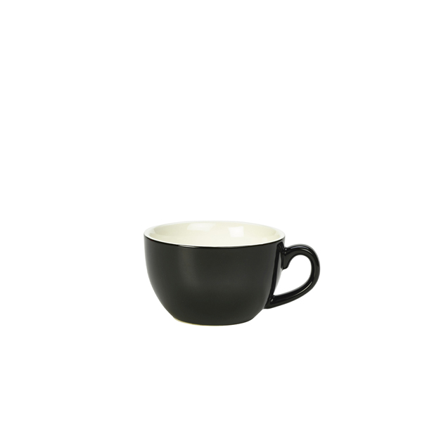 Genware Porcelain Black Bowl Shaped Cup 17.5cl/ 6oz