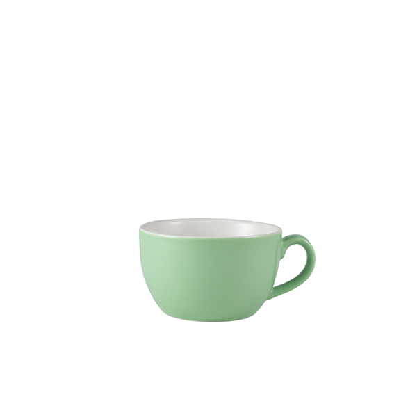 Genware Porcelain Green Bowl Shaped Cup 17.5cl/ 6oz