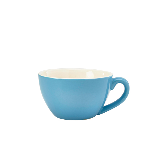 Genware Porcelain Blue Bowl Shaped Cup 34cl/ 12oz