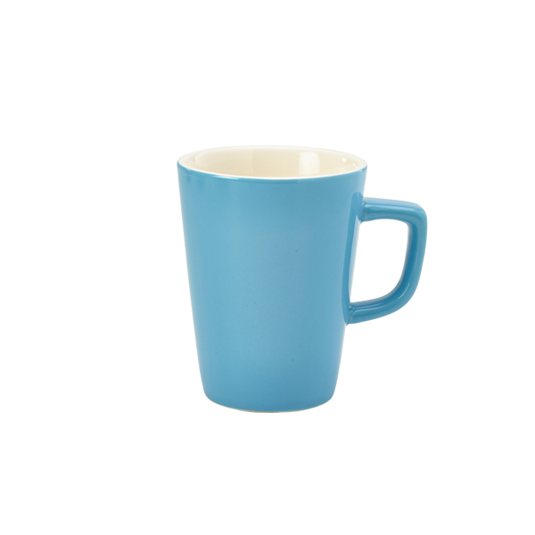 Genware Porcelain Blue Latte Mug 34cl/ 12oz