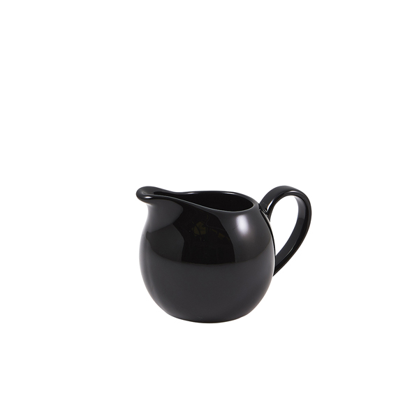 Genware Porcelain Black Jug 14cl/ 5oz