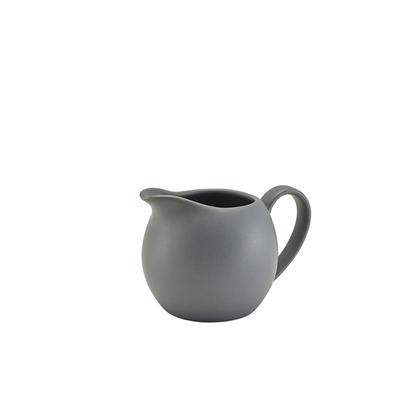 Genware Porcelain Matt Grey Jug 14cl/ 5oz