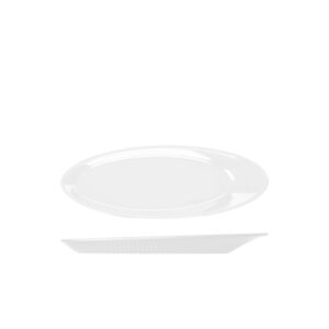Opulence White Boston Melamine Oval Plate 30.5 x 11cm