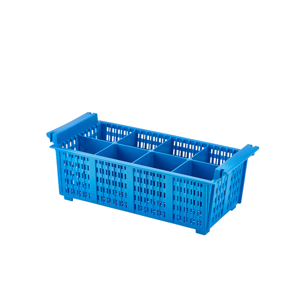 8 Compart Cutlery Basket (Blue) 430 X 210 X 155mm