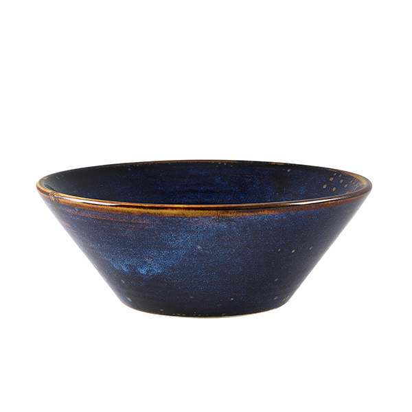 Terra Porcelain Aqua Blue Conical Bowl 16cm
