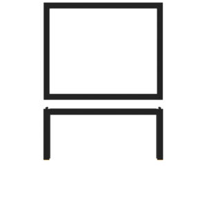 Black Luxor Metal GN 1/2 Riser 32.5 x 26.5 x 17cm