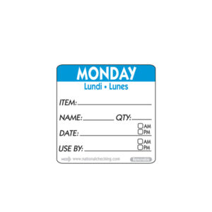 50mm Monday Removable Day Label(500)