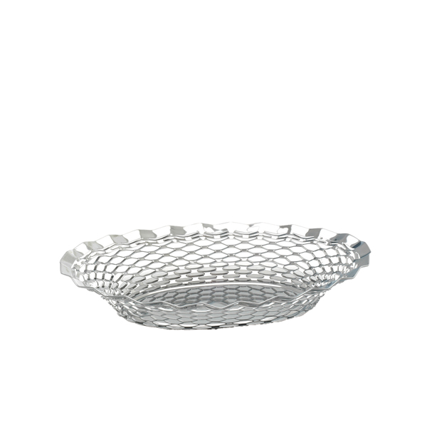 S/St. Oval Basket 9.1/2" X 7"
