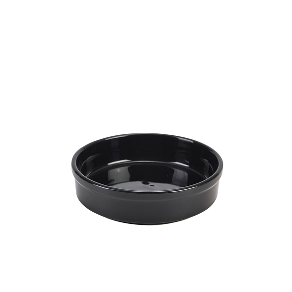 Genware Porcelain Black Round Dish 13cm/ 5"