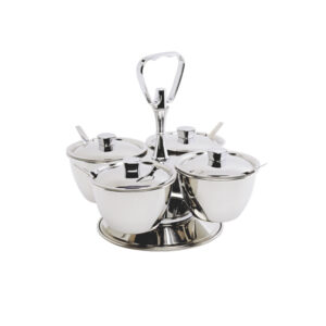 GenWare Stainless Steel Revolving Relish Server 4-Way