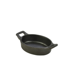 Mini Cast Iron Oval Eared Dish 12 x 9 x 3cm