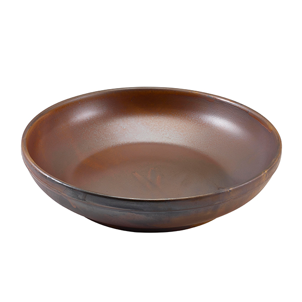 Terra Porcelain Rustic Copper Coupe Bowl 27.5cm