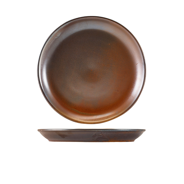 Terra Porcelain Rustic Copper Coupe Plate 24cm
