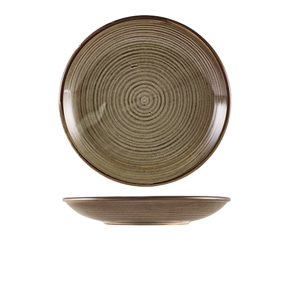 Terra Porcelain Grey Deep Coupe Plate 25cm