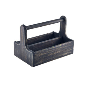 Black Wooden Table Caddy