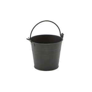 Galvanised Steel Serving Bucket 10cm Dia Matt Black