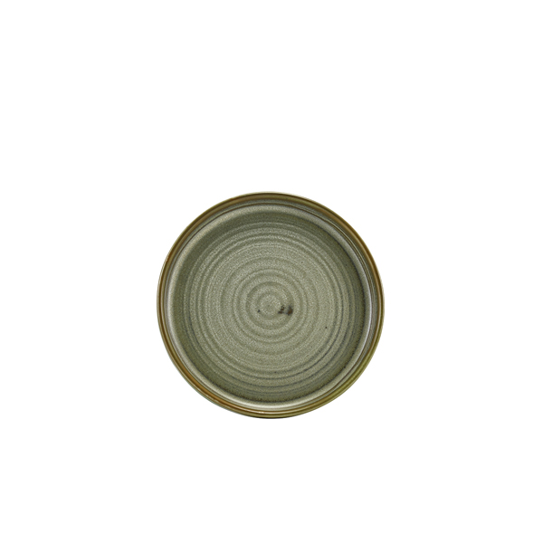 Terra Porcelain Matt Grey Low Presentation Plate 14cm