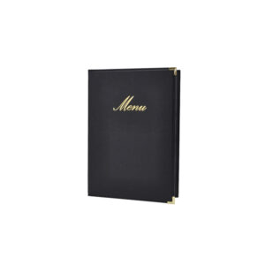 Classic A5 Menu Holder Black 4 Pages