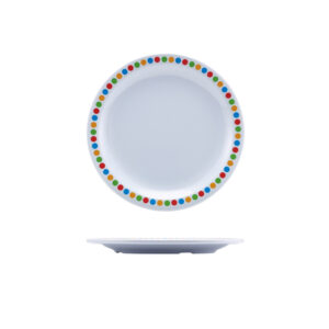 GenWare Melamine Coloured Circles Plate 16cm/ 6.25"