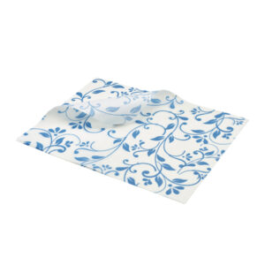 Greaseproof Paper Blue Floral Print 25 x 20cm