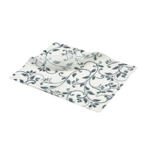 Greaseproof Paper Grey Floral Print 25 x 20cm
