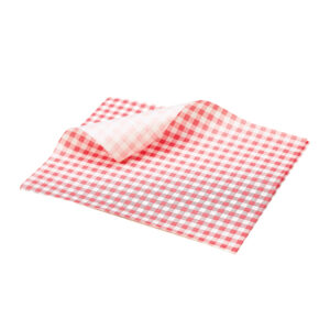 Greaseproof Paper Red Gingham Print 25 x 20cm