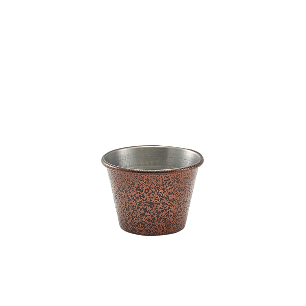2.5oz Stainless Steel Ramekin Hammered Copper
