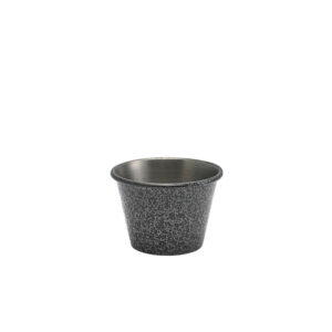 2.5oz Stainless Steel Ramekin Hammered Silver