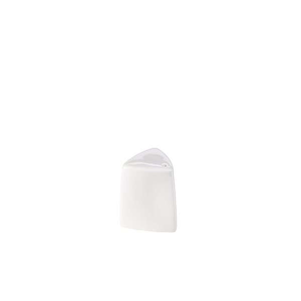 Genware Porcelain Triangular Salt Shaker 6cm/ 2.5"