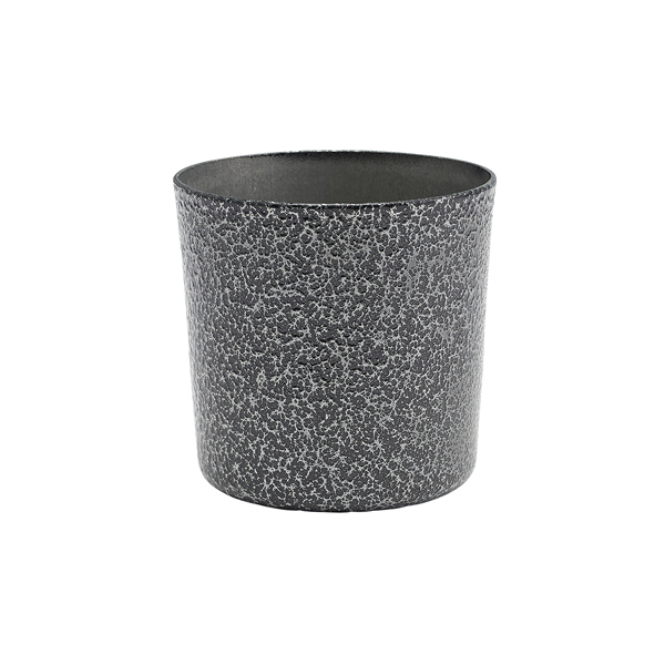 Stainless Steel Serving Cup 8.5 x 8.5cm Hammered Silver