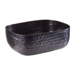 Aluminium 'Gunmetal look' Hammered Bowl 15.5 x 12cm