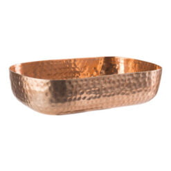 Aluminium 'Copper look' Hammered Bowl  23 x 15.5cm