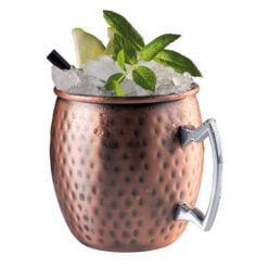 Antique Hammered Copper look Moscow Mule Barrel Mug