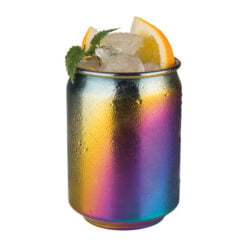 Stainless Steel 'Rainbow look' Barrel Can 7.5cm / 3"