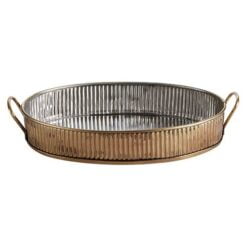 Serving Tray Antique Brass 31cm