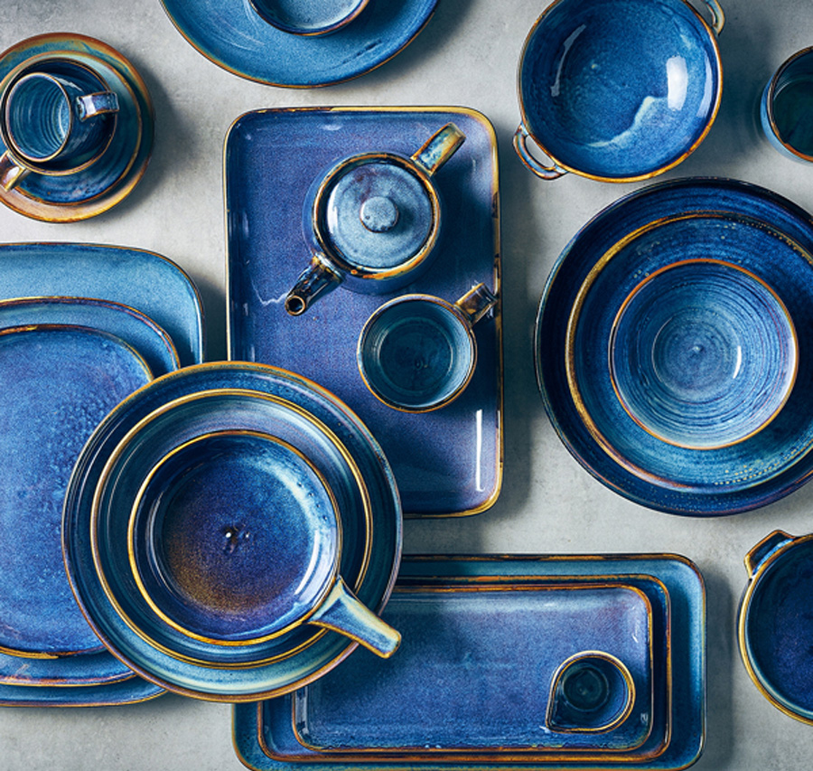 Aqua Blue Terra Porcelain