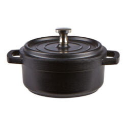 Mini Round Black Cast Aluminium Cocotte 10x5cm