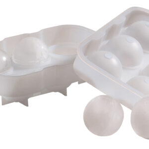 6 Cavity Silicone Ice Ball Mould - Clear