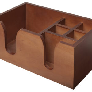 Wooden Bar Caddy - Walnut Effect