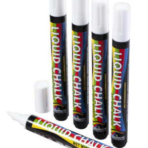 5mm Chisel Liquid Chalk Pen Pk 5 WHITE