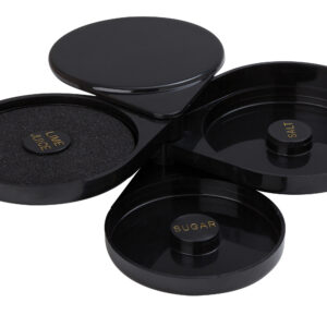 Glass Rimmer 3 Tier Black