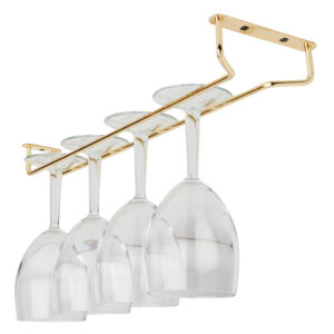 Glass Hanger 16 Inch BRASS c/w 3 screws