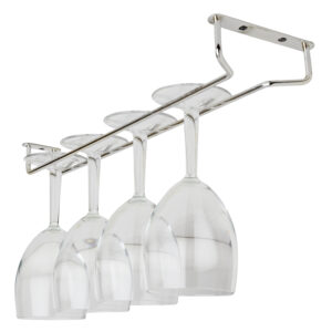 Glass Hanger 16 Inch CHROME c/w 3 screws