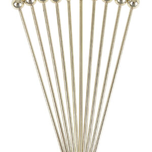 Ball Garnish Pick Gold Plated Pk10