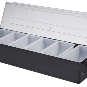 6 Part BLACK Plastic Condiment Holder