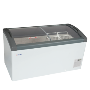 Sliding Curved Glass Lid Chest Freezer