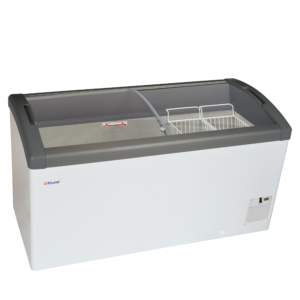 Sliding Curved Glass Lid Chest Freezer