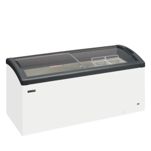 Sliding Curved Glass Lid Chest Freezer
