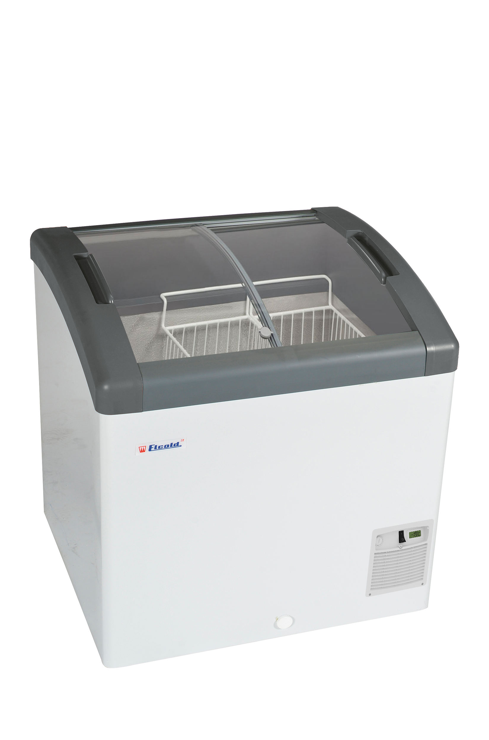 Sliding Curved Glass Lid Chest Freezer