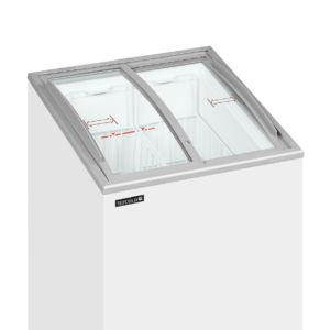Sliding Curved Glass Lid Chest Freezer
